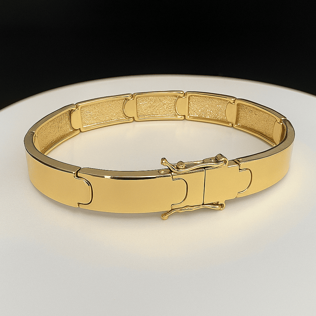 Bracele NY 13mm Banhada a Ouro 18K
