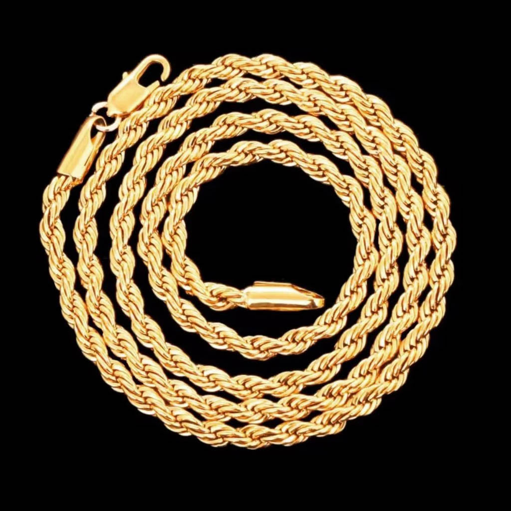 Corrente Baiana 5mm Banhada a Ouro 18K