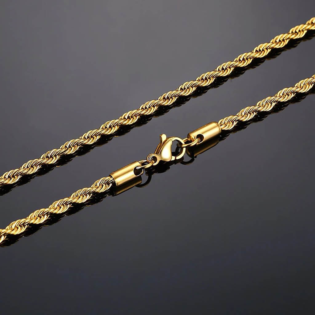 Corrente Baiana 5mm Banhada a Ouro 18K