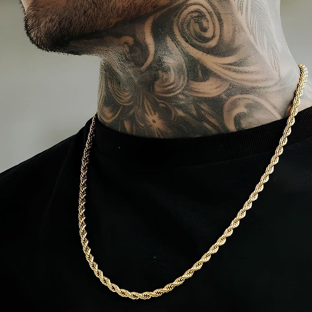Corrente Baiana 5mm Banhada a Ouro 18K
