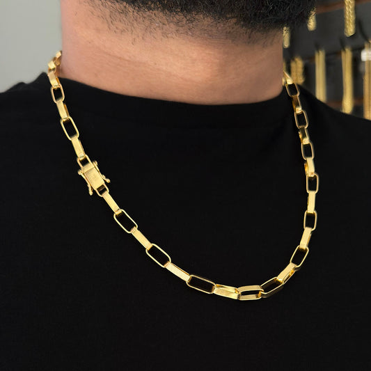 Corrente Elo Alongado 8mm Banhada a Ouro 18K