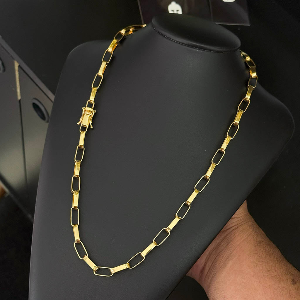 Corrente Elo Alongado 8mm Banhada a Ouro 18K