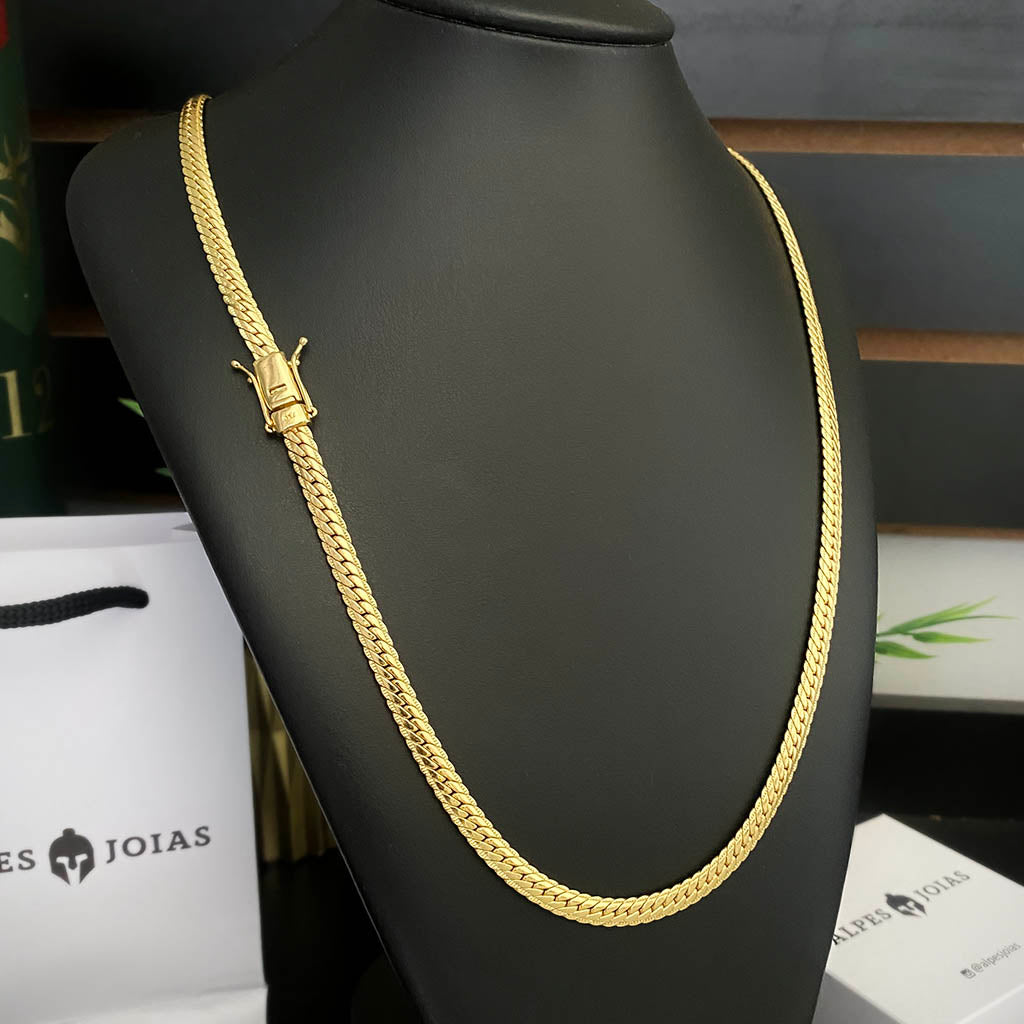 Corrente Premium 5mm Banhada a Ouro 18K