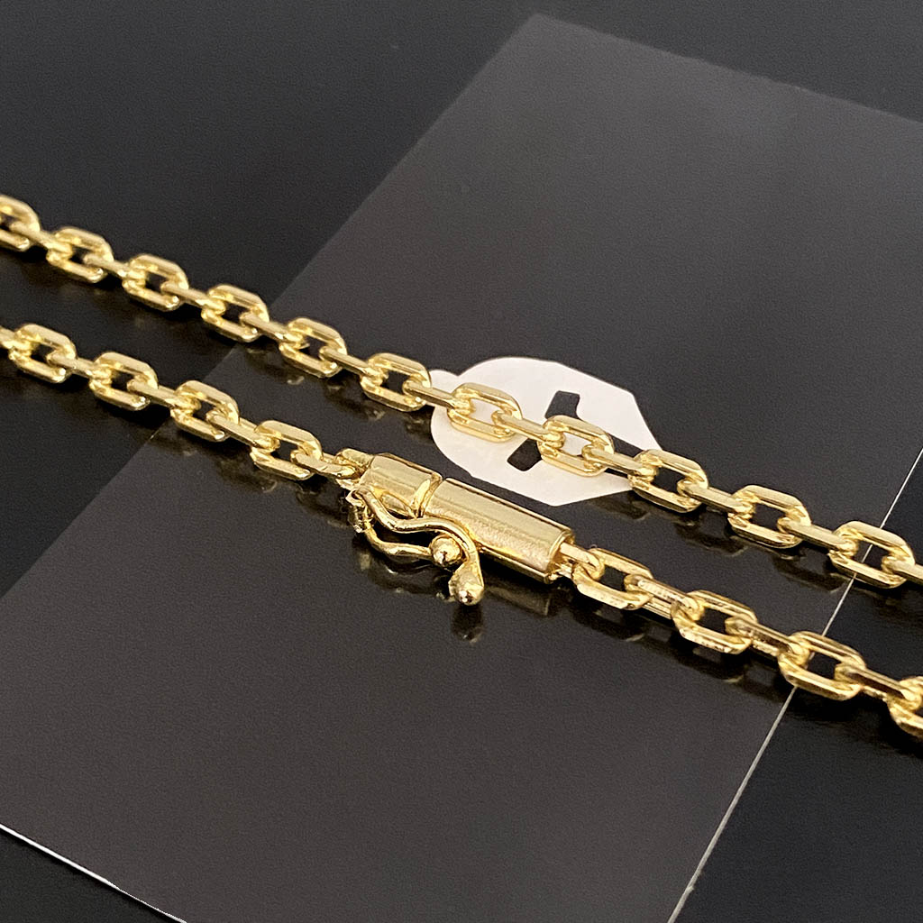 Corrente Cadeado 4mm e Pingente Boi Nelore Banhado a Ouro 18K