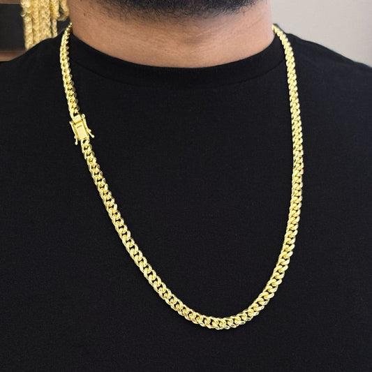 Corrente Cuban 7mm Banhado a Ouro 18K