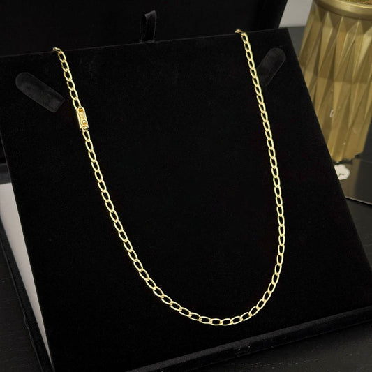 Corrente Grumet Aberta 3,5mm Banhado a Ouro 18K