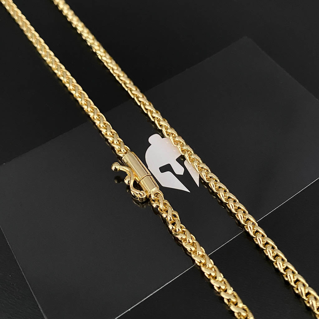 Corrente Peruana 3mm Banhada a Ouro 18K