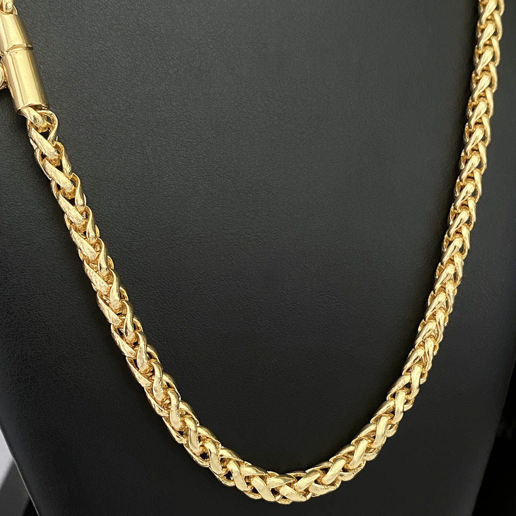 Corrente Peruana 7mm Banhada a Ouro 18K