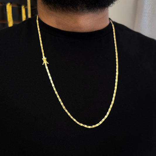 Corrente Piastrini 3mm Banhada a Ouro 18K