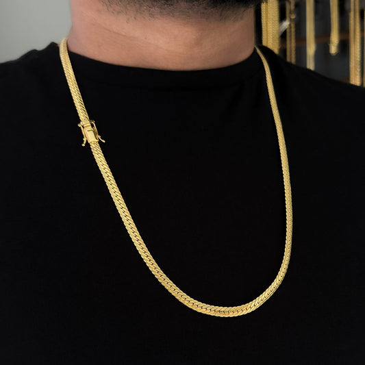 Corrente Premium 5mm Banhada a Ouro 18K