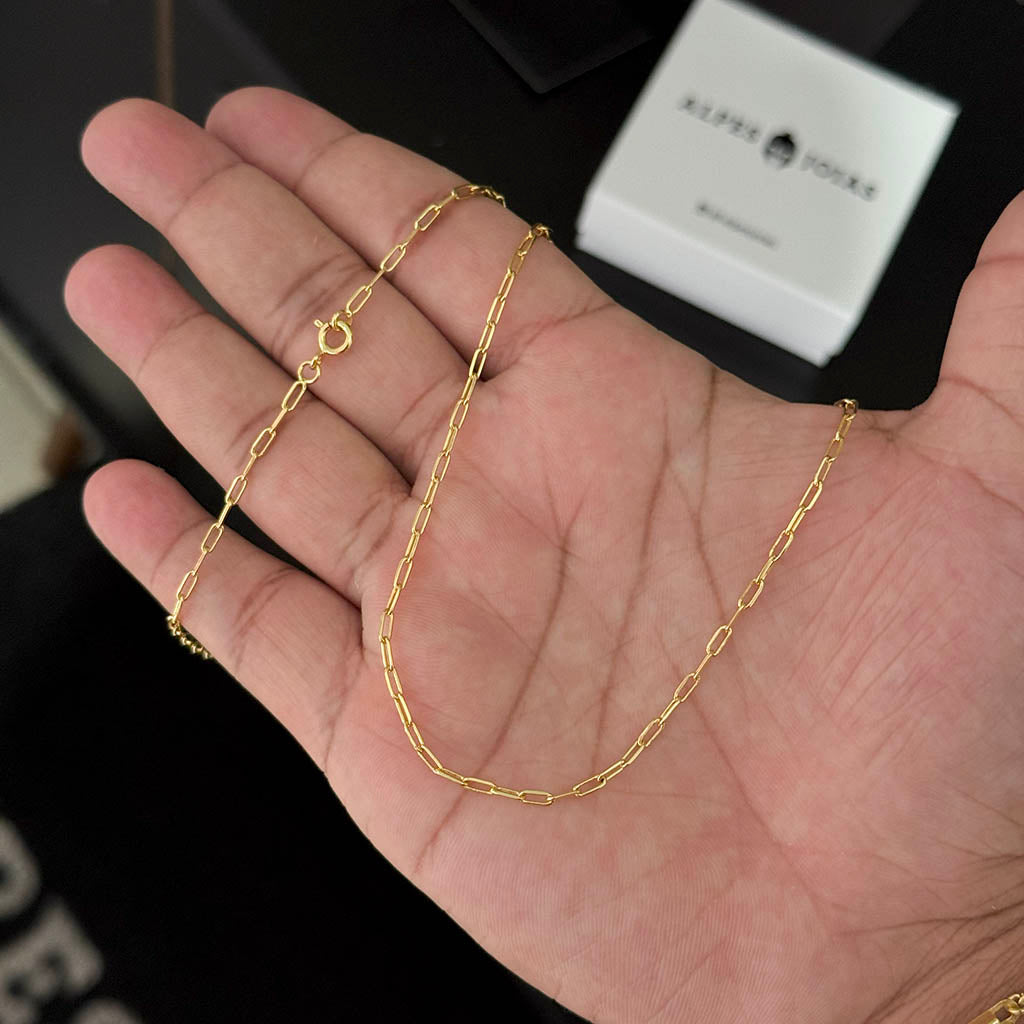 Corrente + Pulseira Cartie 2mm Banhado a Ouro 18K
