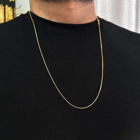 Corrente Maciça 15mm Banhado a Ouro 18K