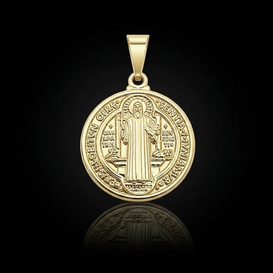 Pingente São Bento (PP) Banhado a Ouro 18K