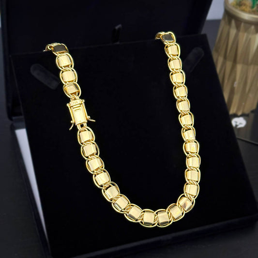 Corrente Dubai 13mm Banhado a Ouro 18K