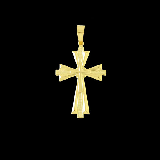 Pingente Cruz Templário Banhada a Ouro 18K