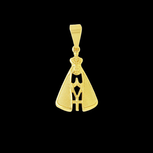 Pingente Nossa Senhora Vazada Banhado a Ouro 18K