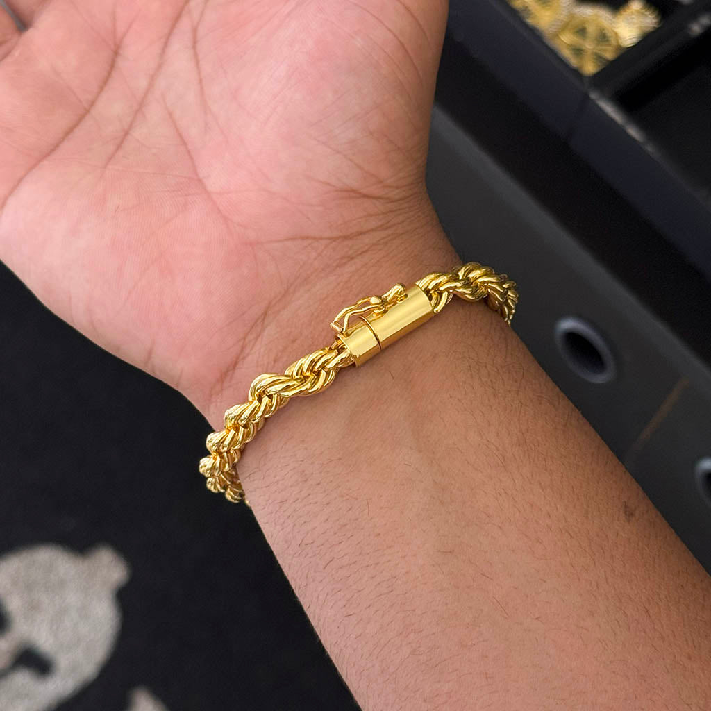 Pulseira Baiana 10mm Banhado a Ouro 18K