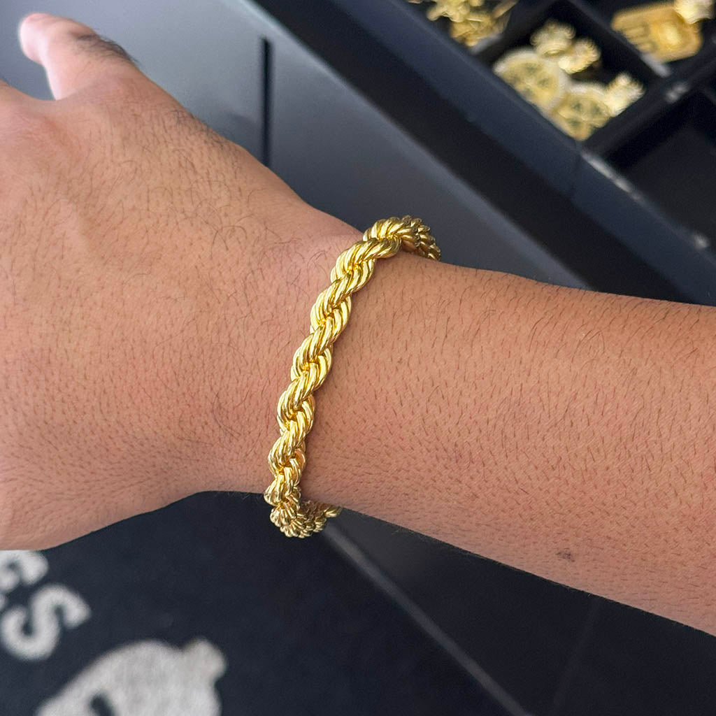 Pulseira Baiana 10mm Banhado a Ouro 18K
