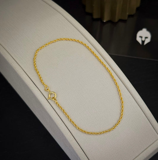 Pulseira Baiana 2mm Banhado a Ouro 18K