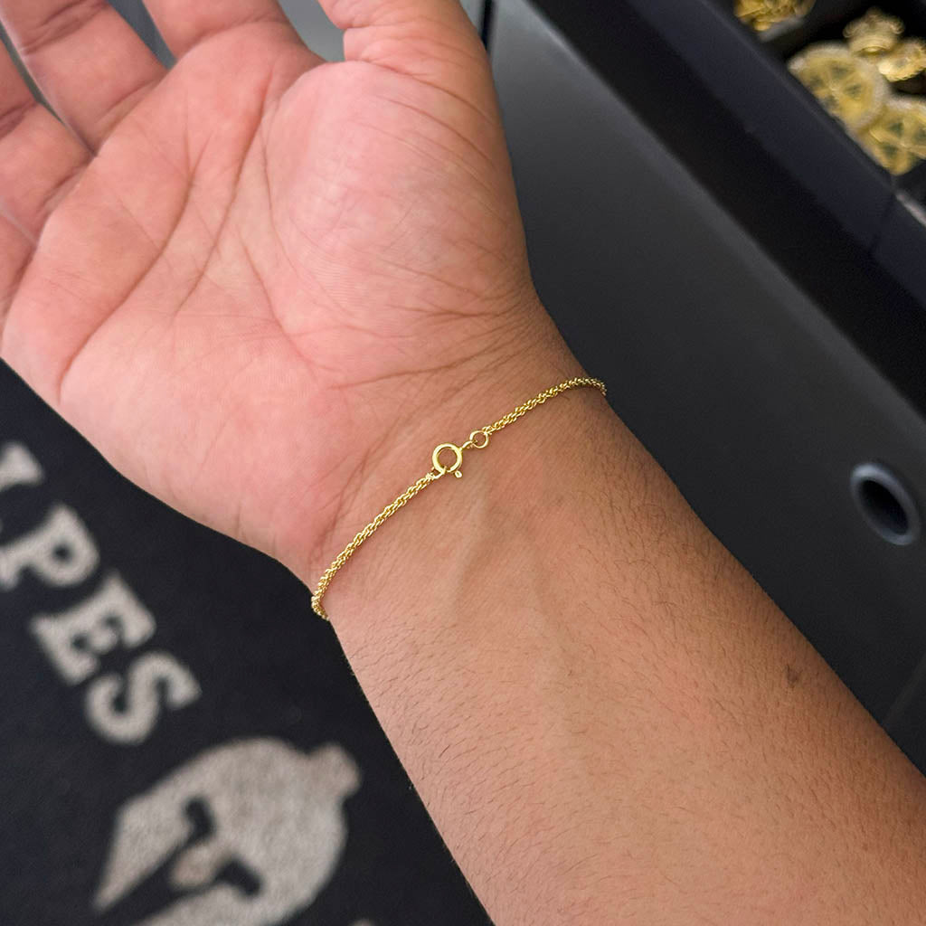 Pulseira Baiana 2mm Banhado a Ouro 18K