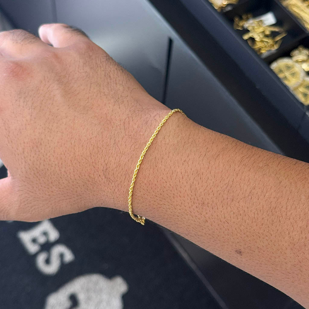 Pulseira Baiana 2mm Banhado a Ouro 18K