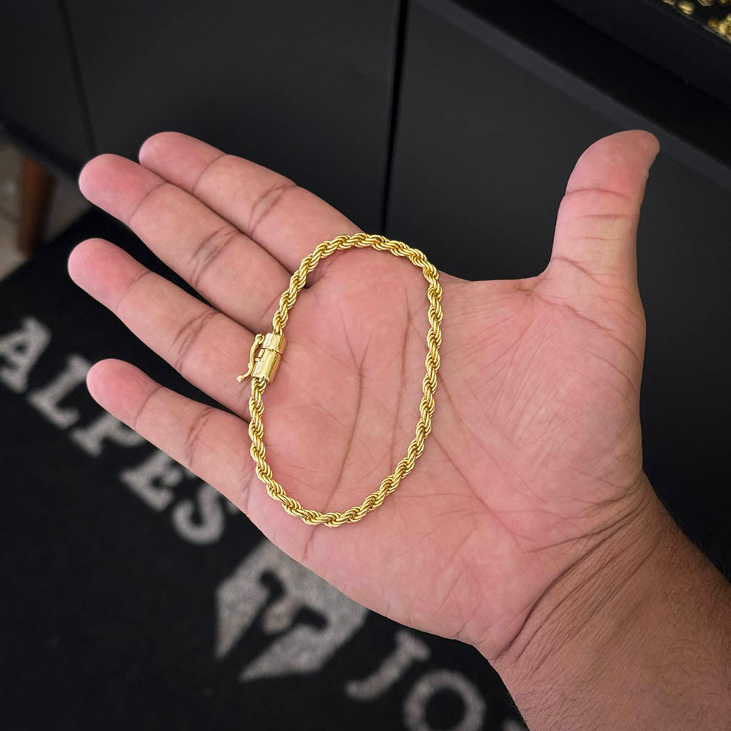 Pulseira Baiana 5mm Banhado a Ouro 18K