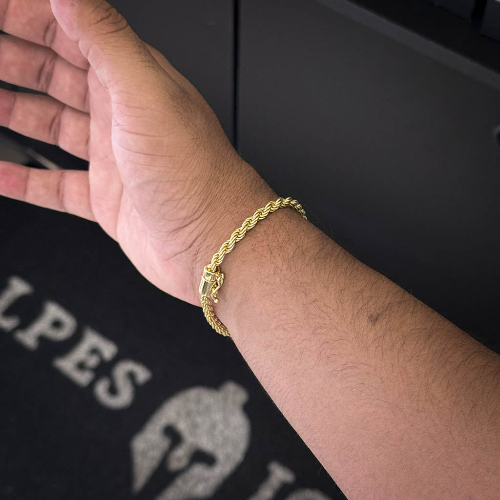 Pulseira Baiana 5mm Banhado a Ouro 18K