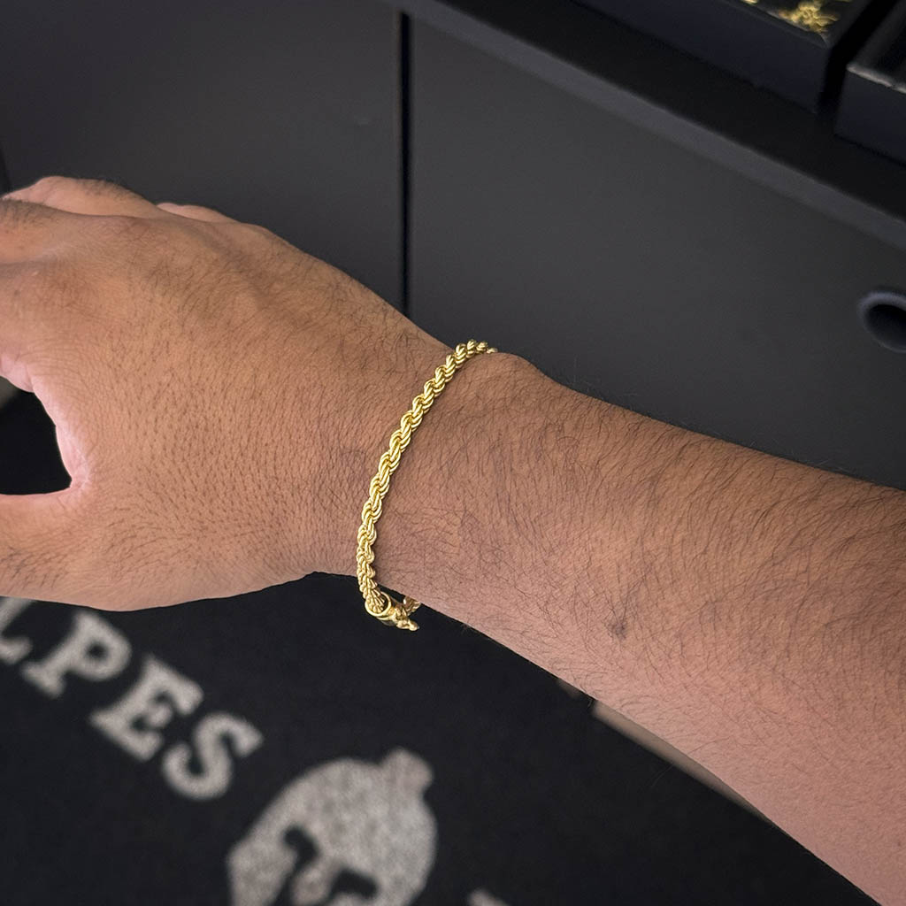Pulseira Baiana 5mm Banhado a Ouro 18K
