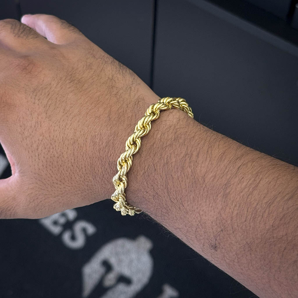 Pulseira Baiana 8mm Banhado a Ouro 18K