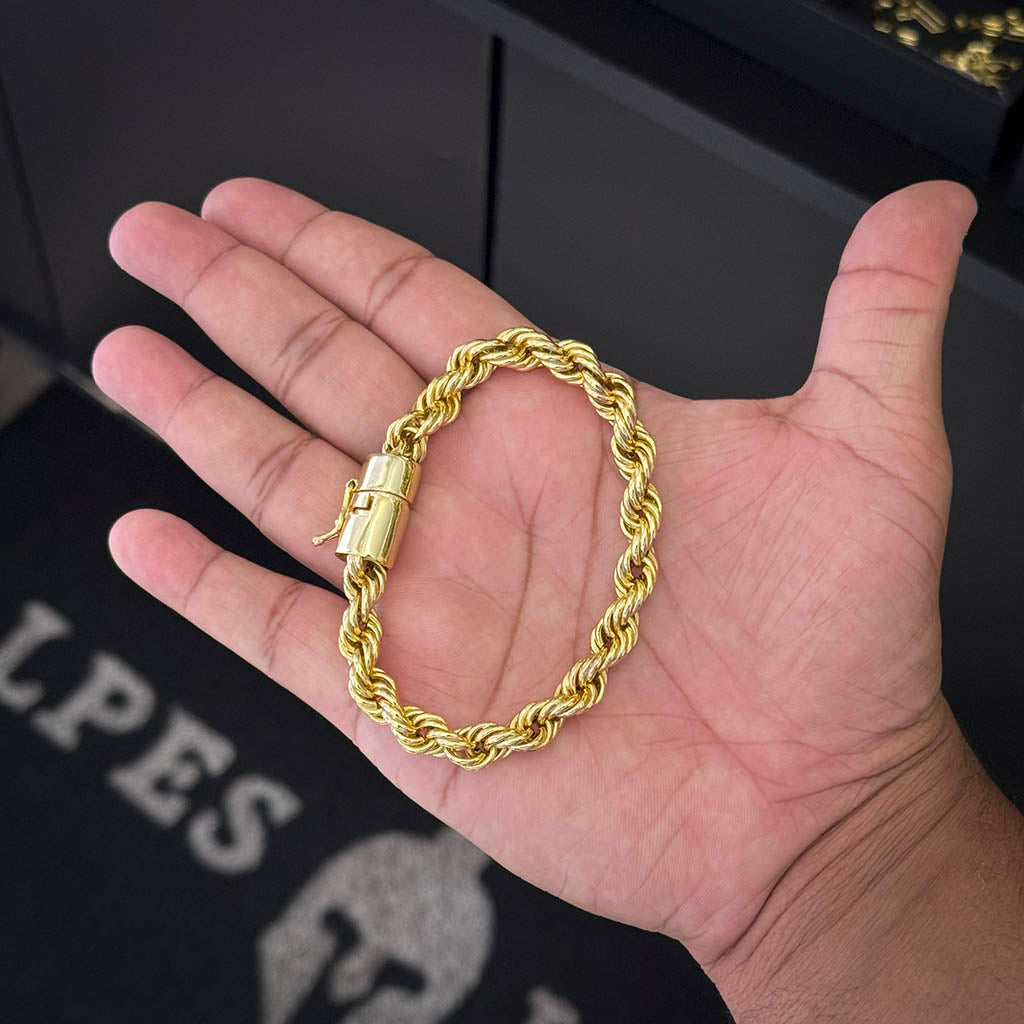 Pulseira Baiana 8mm Banhado a Ouro 18K