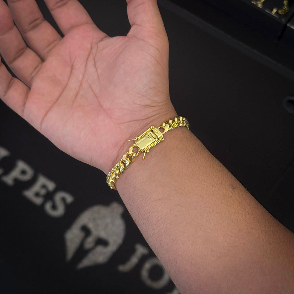 Pulseira Cuban 10mm Banhado a Ouro 18K