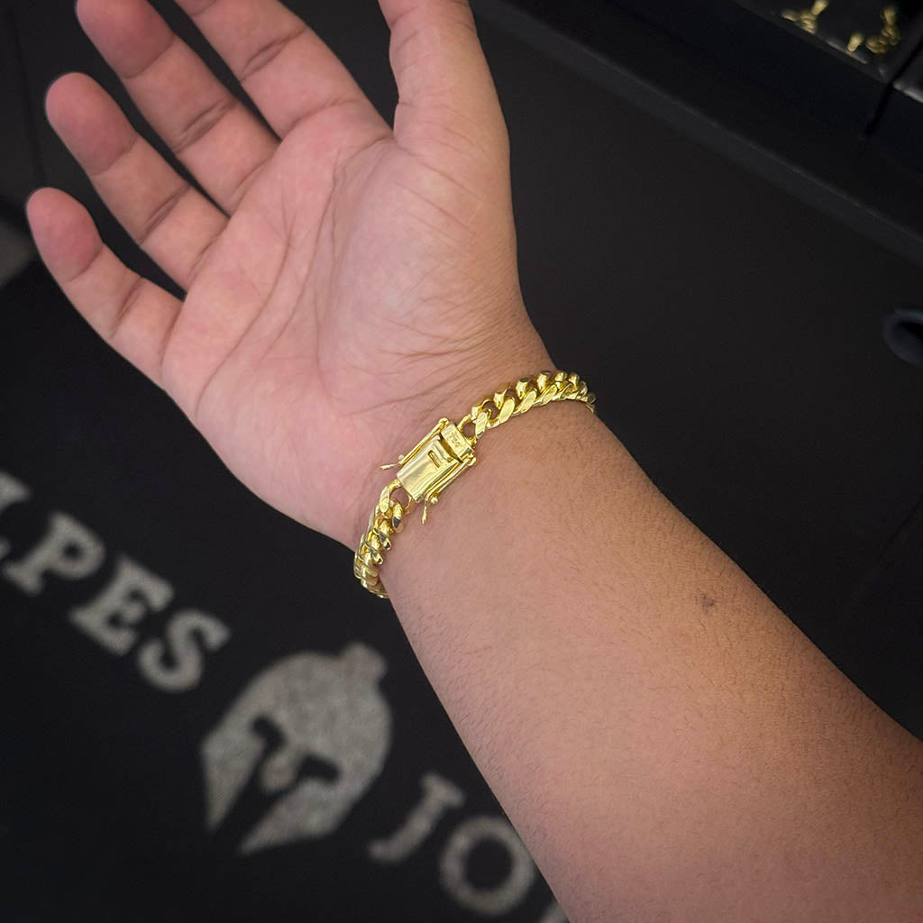Pulseira Cuban 10mm Banhado a Ouro 18K