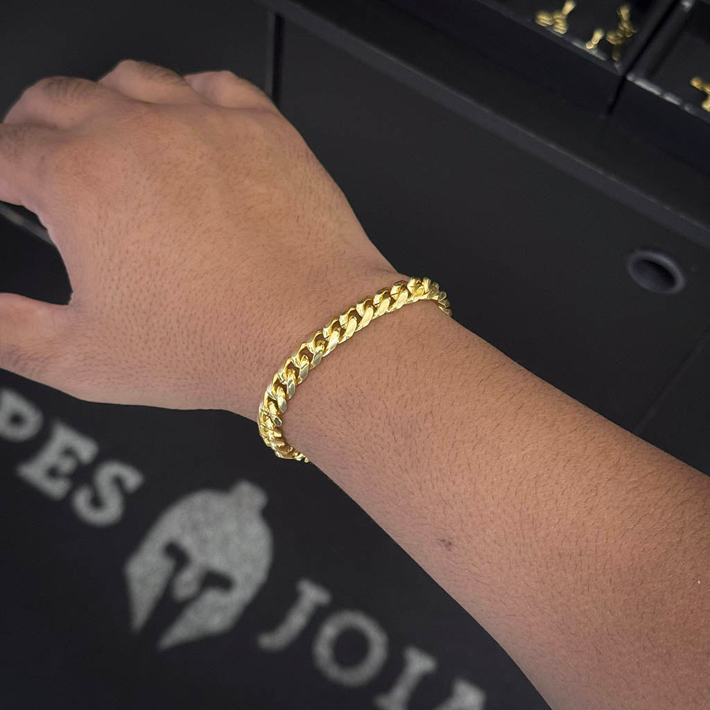 Pulseira Cuban 10mm Banhado a Ouro 18K