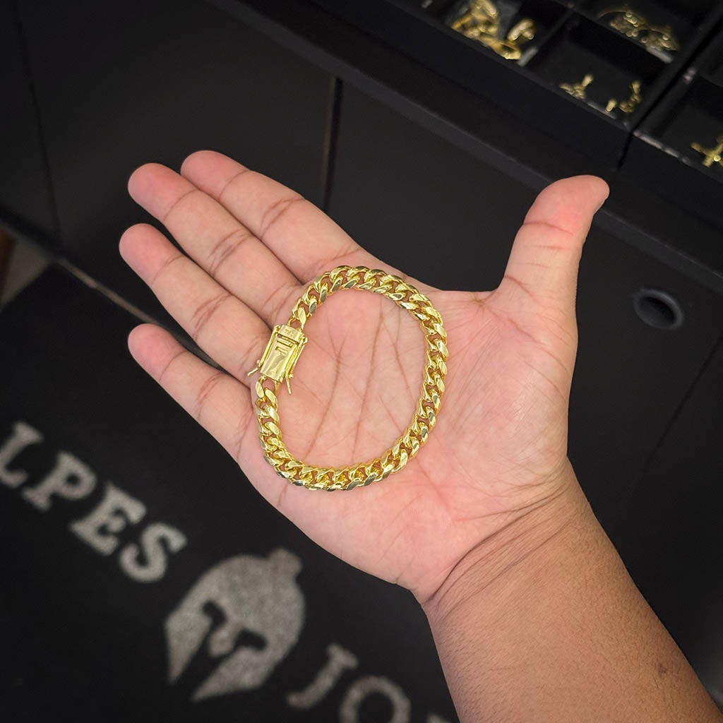 Pulseira Cuban 10mm Banhado a Ouro 18K