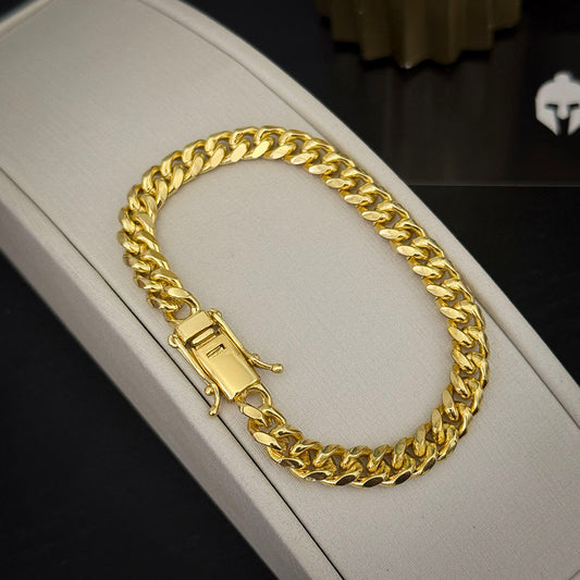 Pulseira Cuban 7mm Banhado a Ouro 18K
