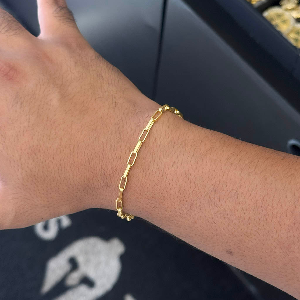 Pulseira Grumet 4mm Banhado a Ouro 18K