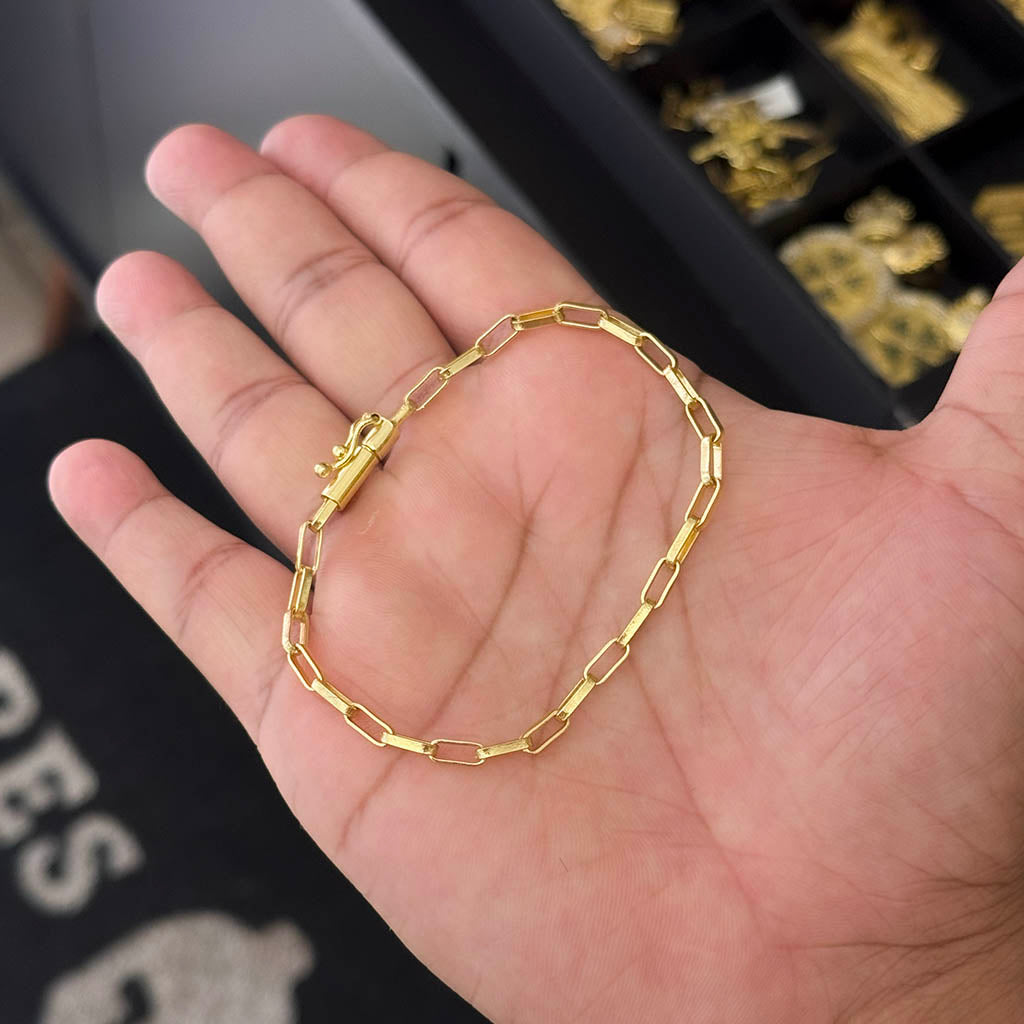 Pulseira Grumet 4mm Banhado a Ouro 18K