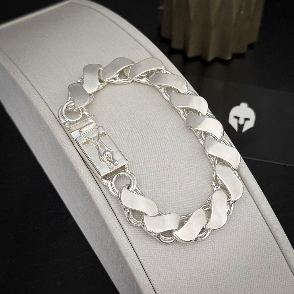 Pulseira Friso S 13mm Banhado Prata