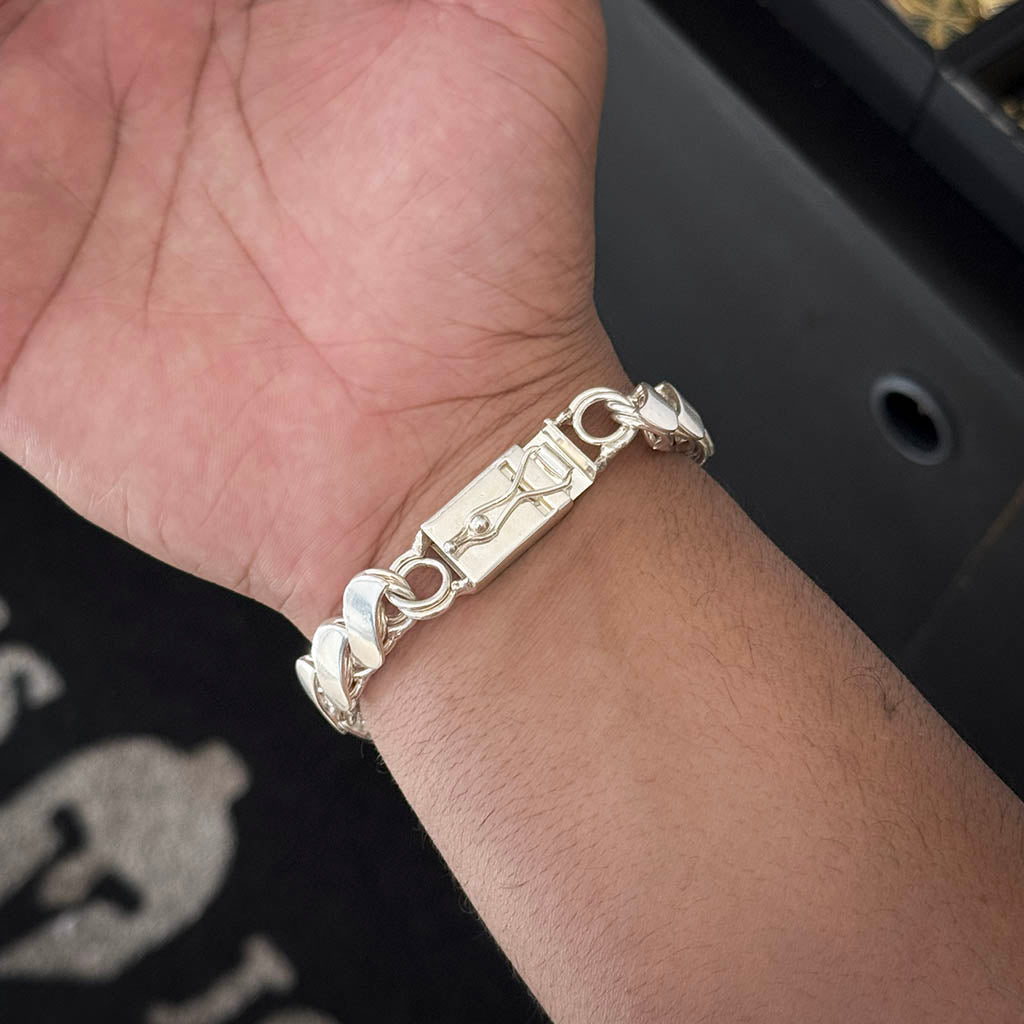 Pulseira Friso S 13mm Banhado Prata