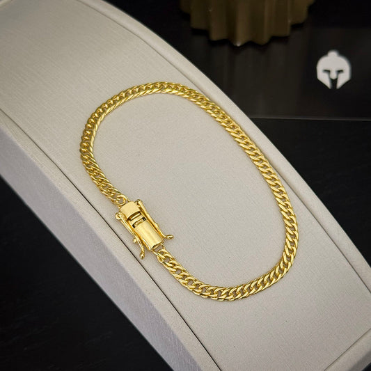 Pulseira Grumet 4mm Banhado a Ouro 18K