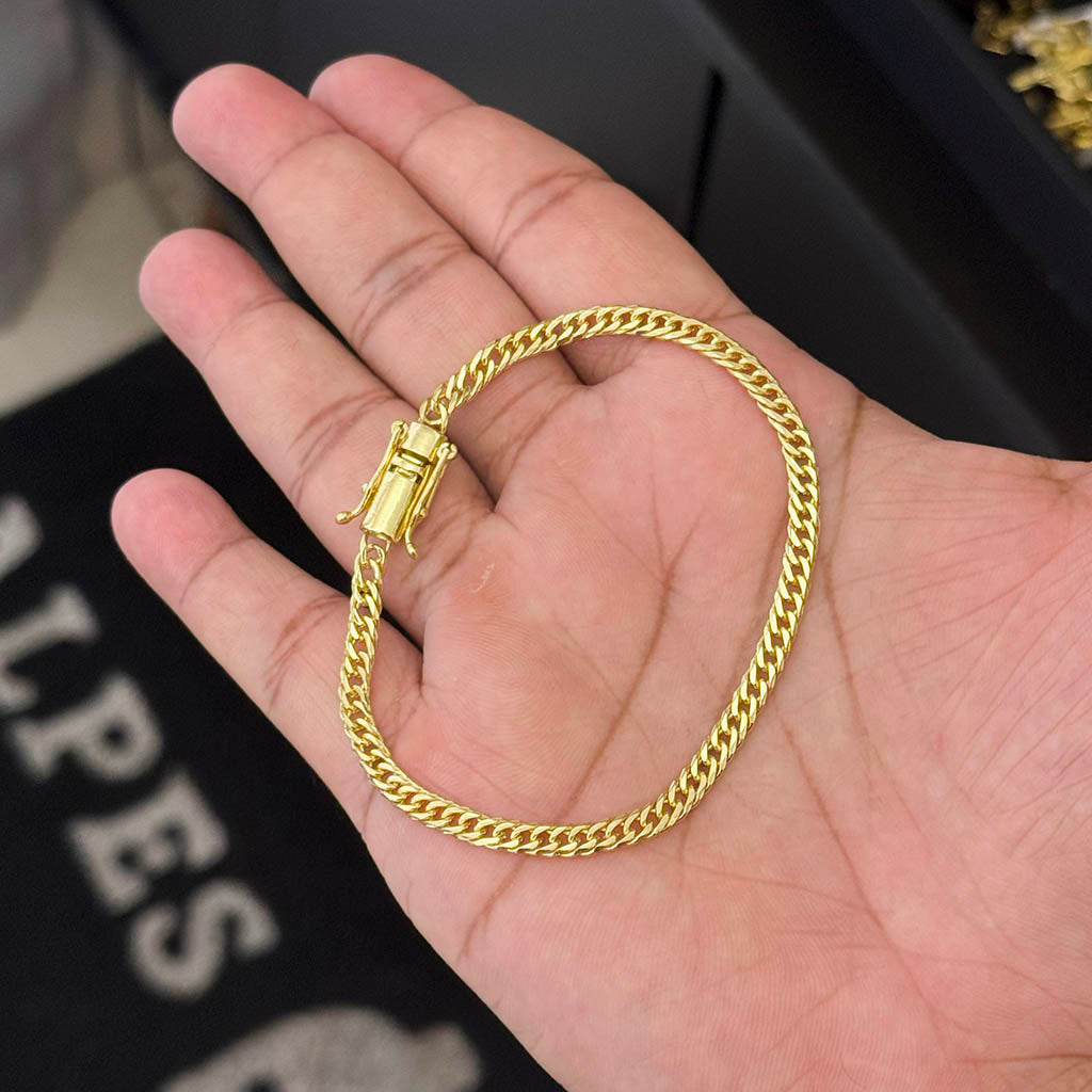 Pulseira Grumet 4mm Banhado a Ouro 18K