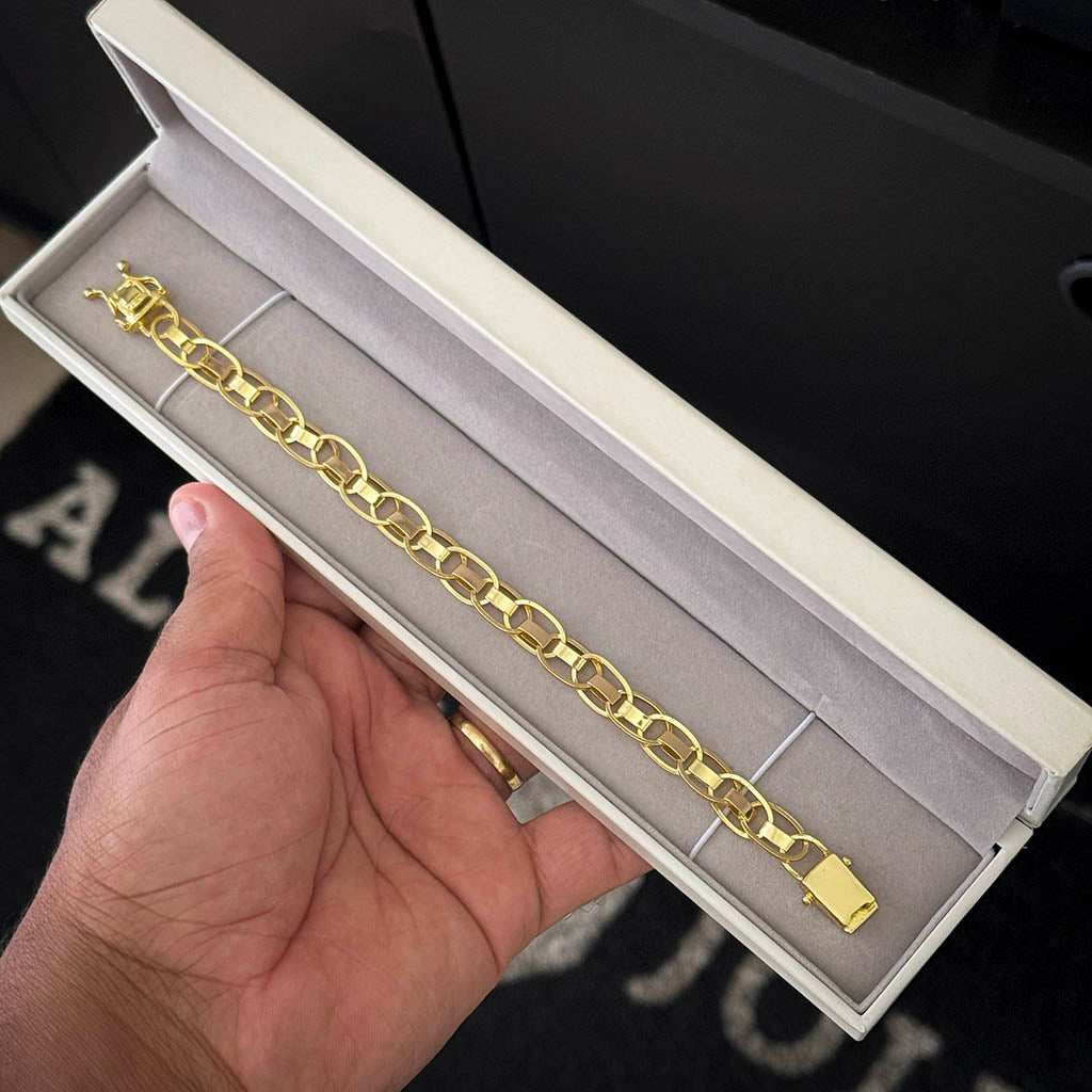 Pulseira Imperador Banhado a Ouro 18K