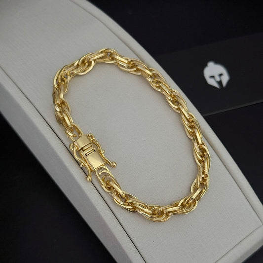 Pulseira Meia Corda 6mm Banhada a Ouro 18K