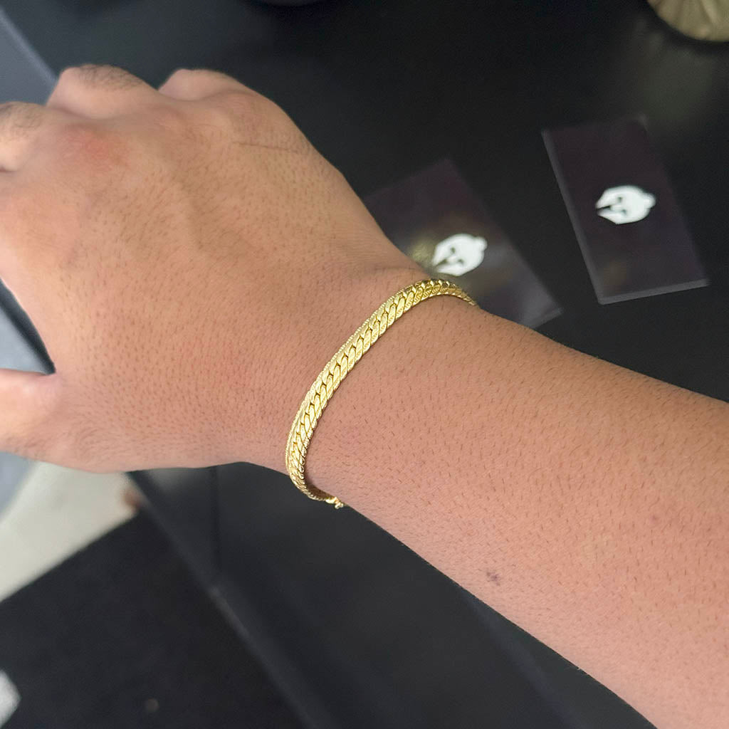 Pulseira Premium 5mm Banhada a Ouro 18K