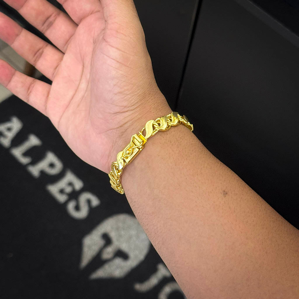 Pulseira Friso S 8mm Banhada a Ouro 18K