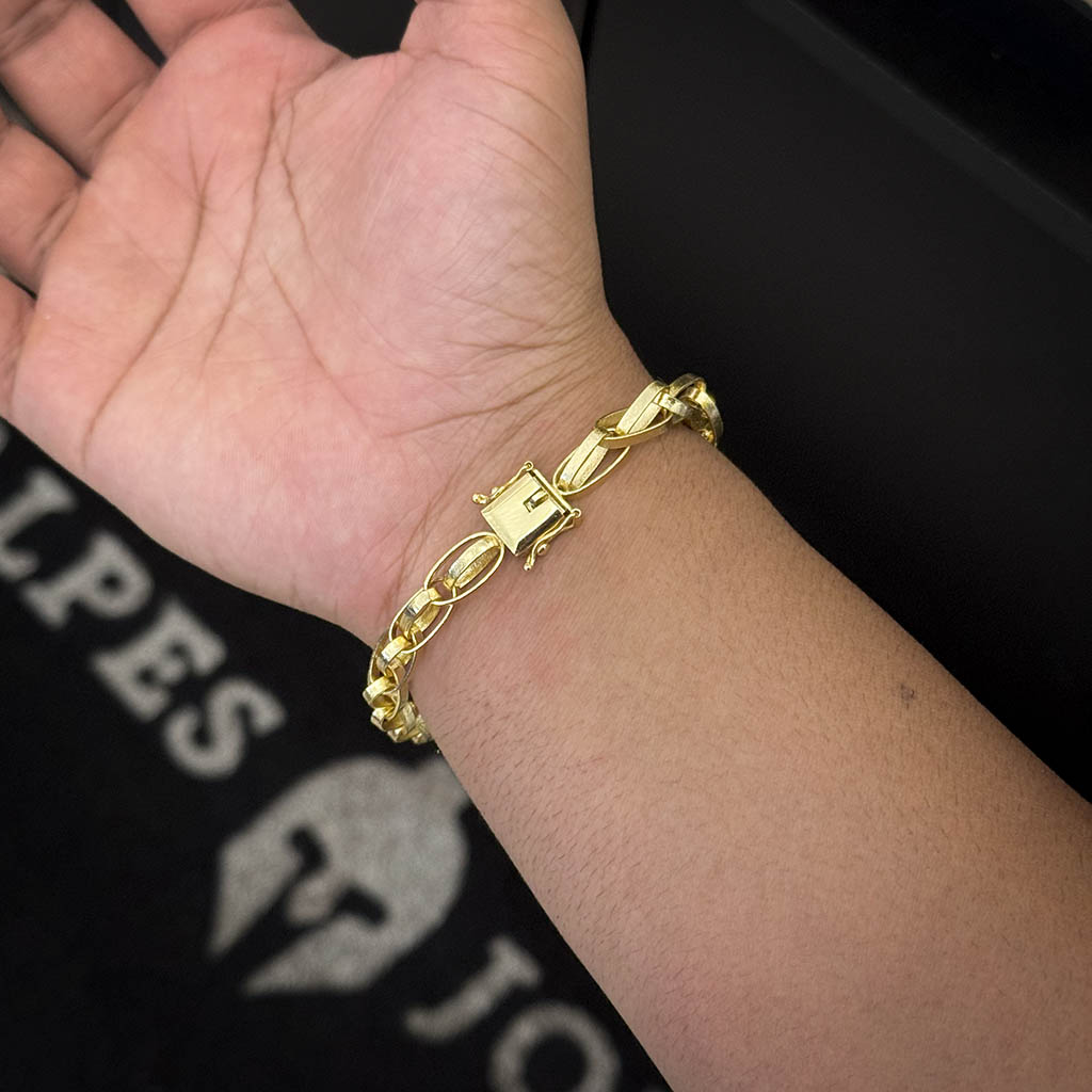 Pulseira Balão 8mm Banhada a Ouro 18K