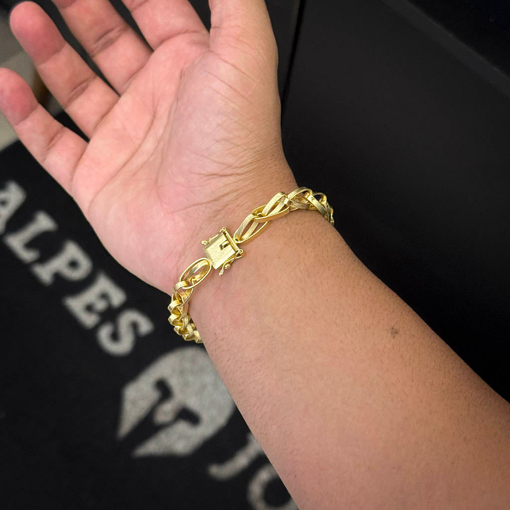 Pulseira Balão 8mm Banhada a Ouro 18K