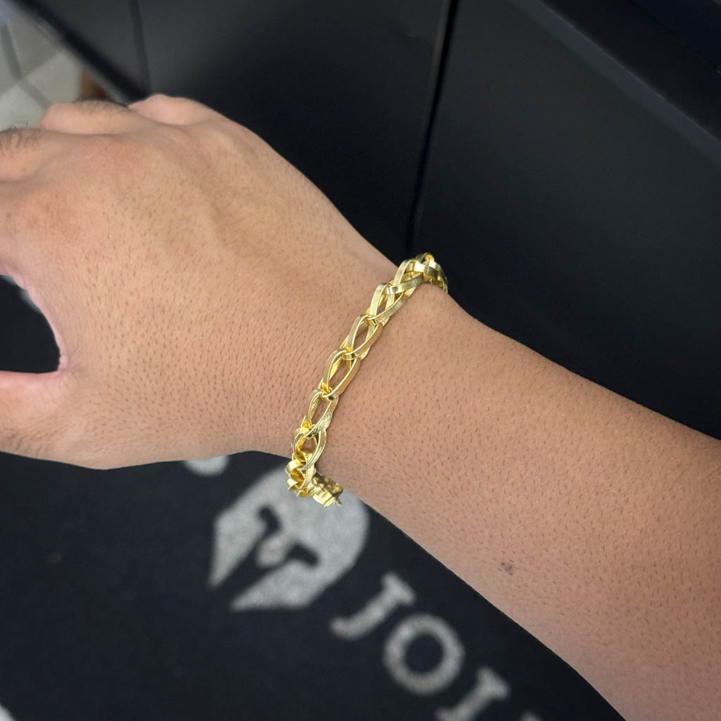 Pulseira Balão 8mm Banhada a Ouro 18K
