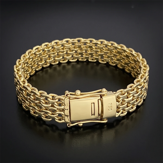 Pulseira Esteira 16mm Banhado a Ouro 18K