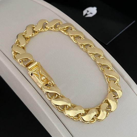 Pulseira Friso S 8mm Banhada a Ouro 18K